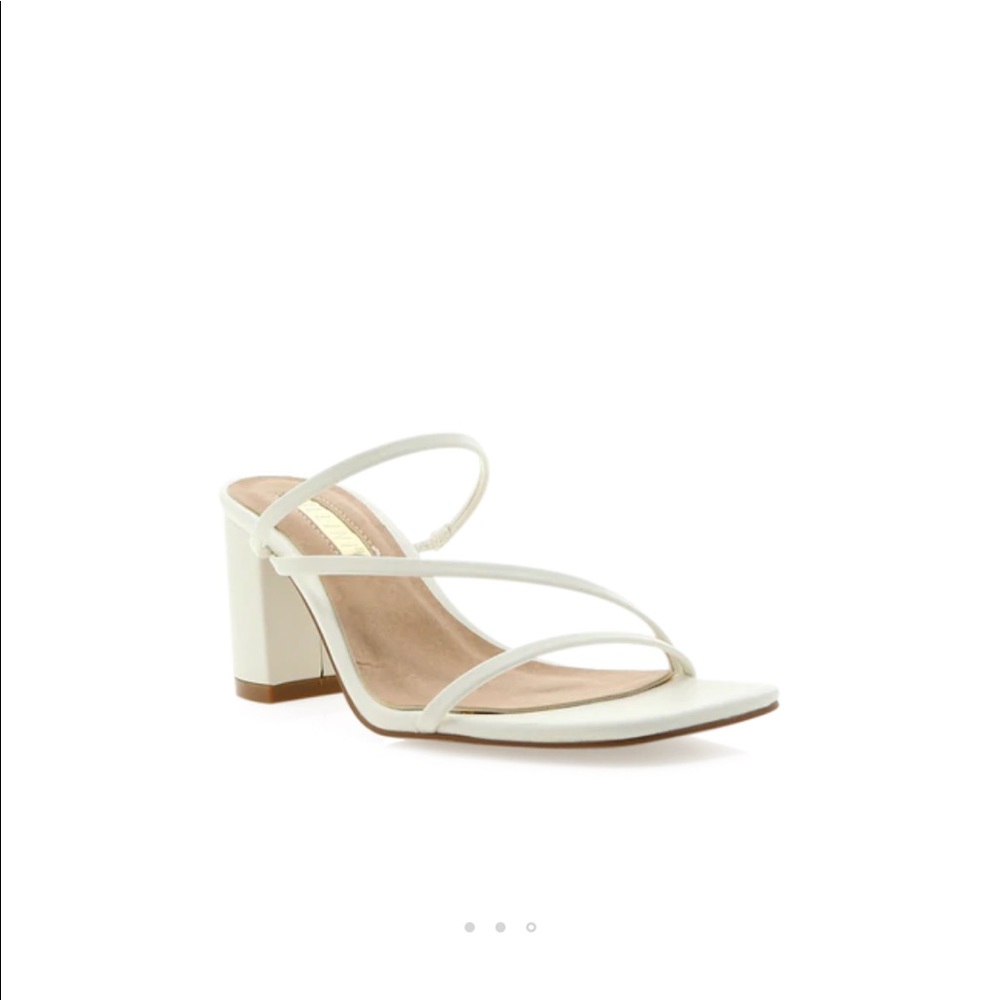 Billini Yazmin White Block Sandals